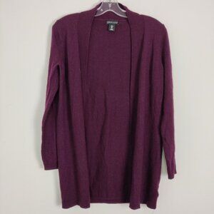 Adrienne Vittadini Women's Open Front 100% Wool Cardigan Size Large